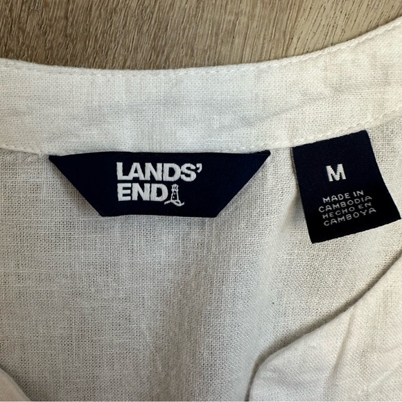 Lands' End White Linen Blend Tunic - Picture 3 of 7